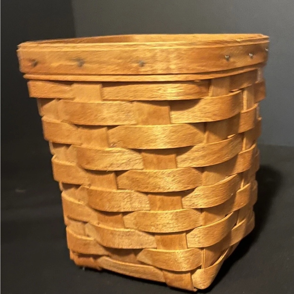 Longaberger Spoon/Utensil Basket  6" Tall x 5 1/2” Square at Top 1995